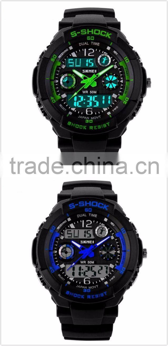 2016 Outdoor Sport Water Resistant Digital LED Quartz Watches Bezel Japan Movt Chrongograph Electronic Wrist Sports Watch