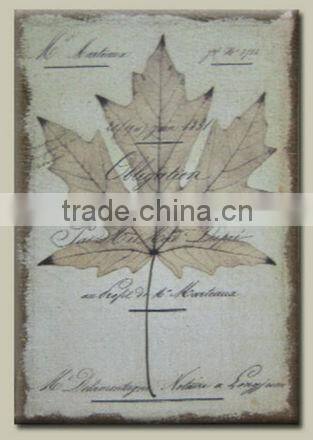 Distressed wall canvas board for home decoration