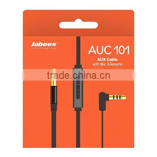 2016 stereo plug right angle Male to male Stereo Jack to 3.5mm Audio Cable right angle component cable