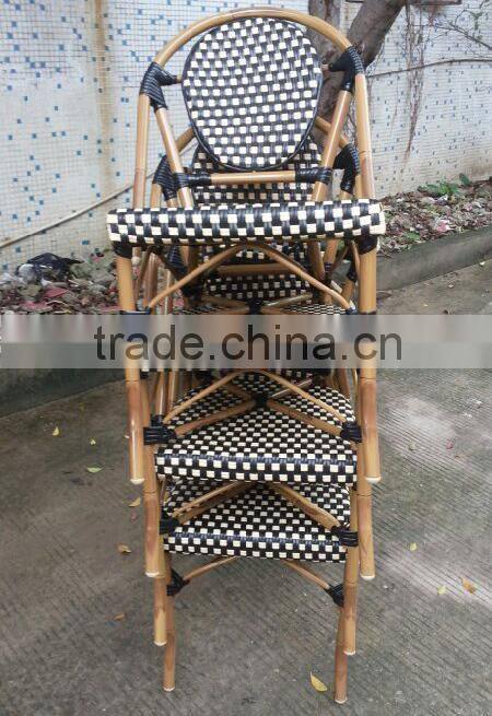 bamboo look french rattan bistro chair