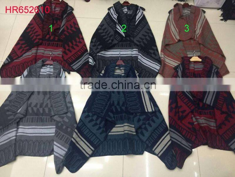 New fashion stripe printed plain pashmina shawl poncho