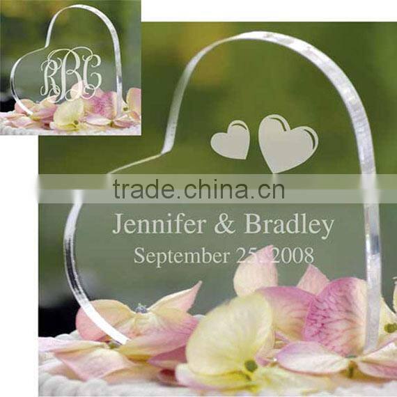 Acrylic wedding cake topper