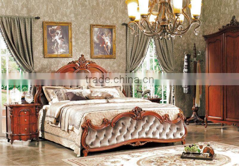 wood double bed designs / princess bed adult HR30