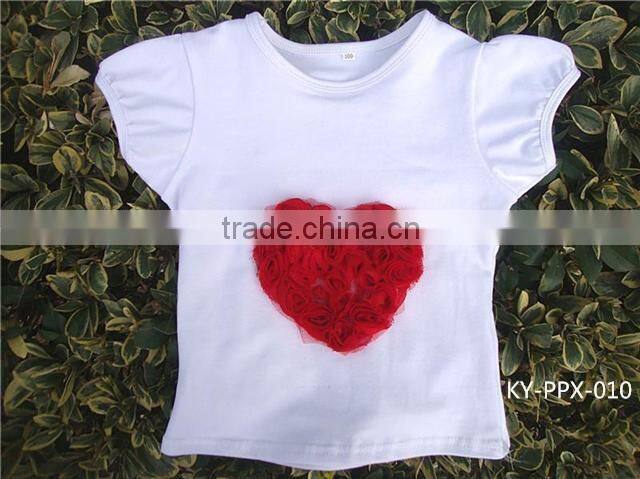 infant organic 100% Cotton Material and Knitted Type pink Baby Bear Girl's Clothing T-shirts