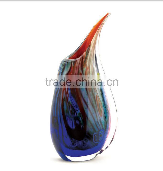Crystal high quality square customized size glass vase luxury hotel glassware supplier leadfree handblown