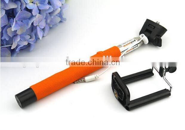 portable travel silicone take pole selfie stick