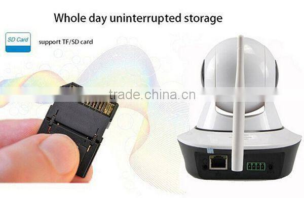 Wireless ip camera input alarm with pir sensor and remote control