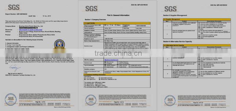 sound&heat insulation transparent polycarbonate solid sheet 4mm