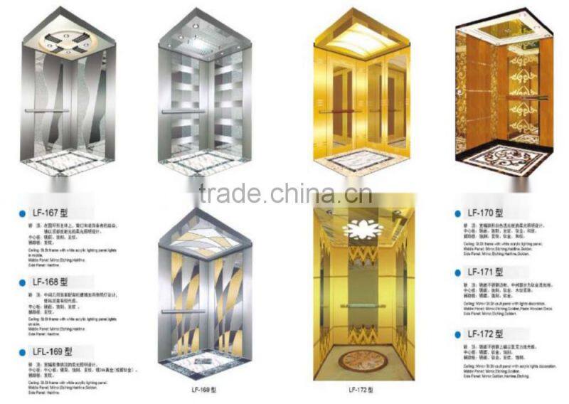 XinYuan Elevator Mirror Etching Residential Cabin Design