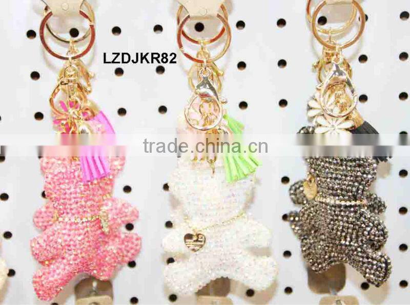 fashion crystal animal shaped keychains LZDJKR49