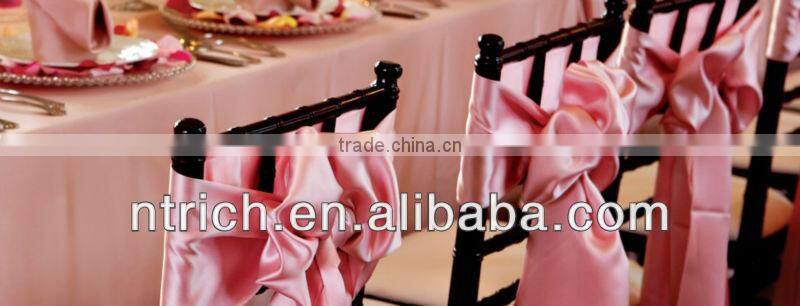 Plain sash for chair cover, satin chair sash for wedding decoration