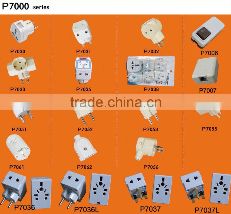 European style 2 round pin AC power adaptor (P7036L)