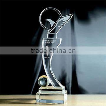 hot sale simple cheap crystal trophy award