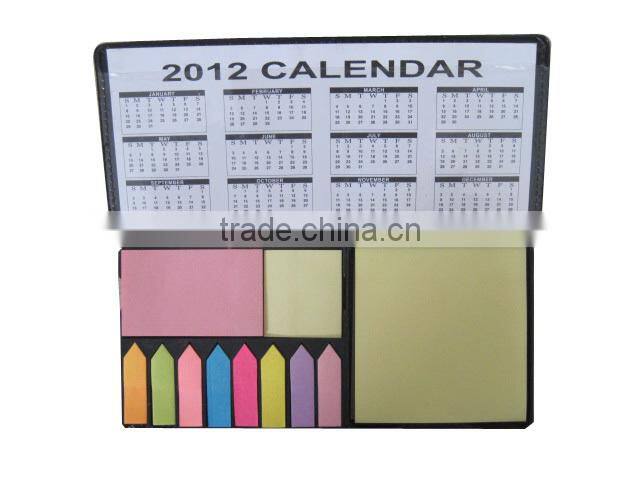 Promotional adhesive leather note organizer