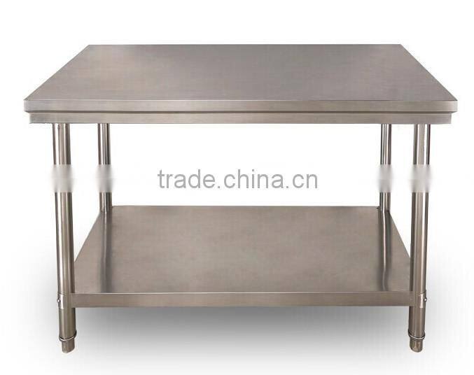 1.8M Stainless Steel Work Table With Backsplash And Two Floors