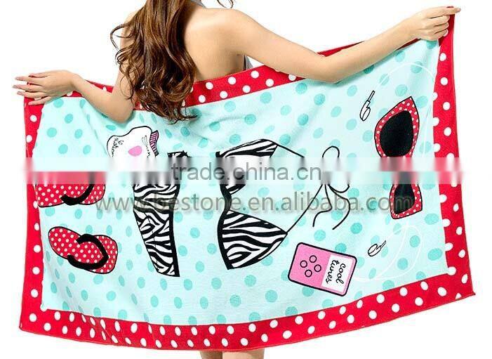 Custom Microfiber beach/bath/gym/travel Towel