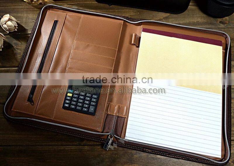 Custom Portable Leather Busines Portfolio