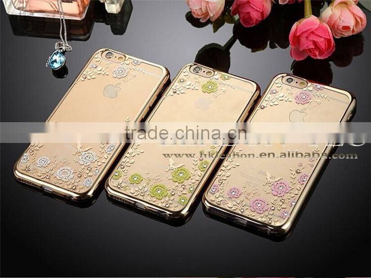 newUltra-thin for iphone 6 clear case 4.7 inch transparent 5.5 inch TPU cell phone case electroplating cheap TPU for Iphone 6/6s