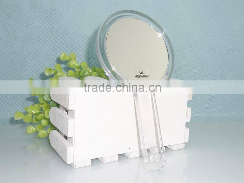 Handheld Mirror Plastic Double sided makeup mirror