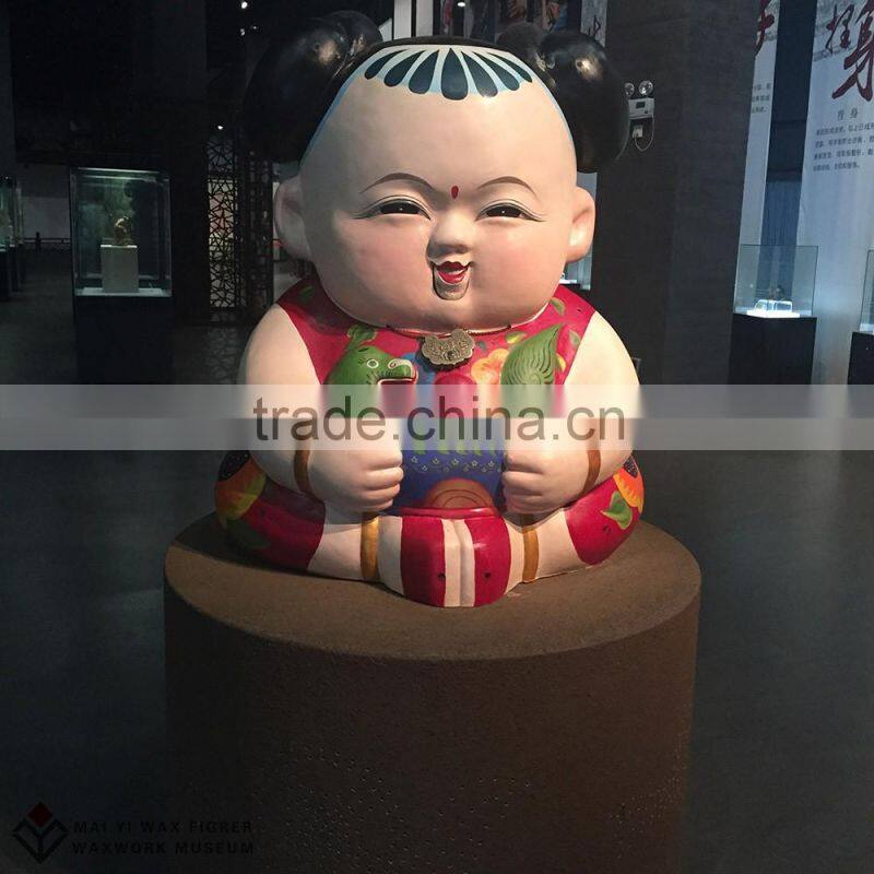 Chinese folk culture art silicone sculpture of clay doll