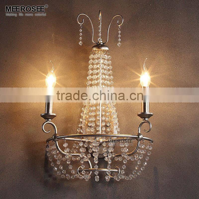 Luxury Home Designs Interior Wall Light Fxitures 2 Light Crytal Wall Sconce MD82001