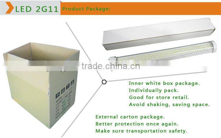 4-pins pl LED 2G11 Tube Light 15W 410mm CE ROHS