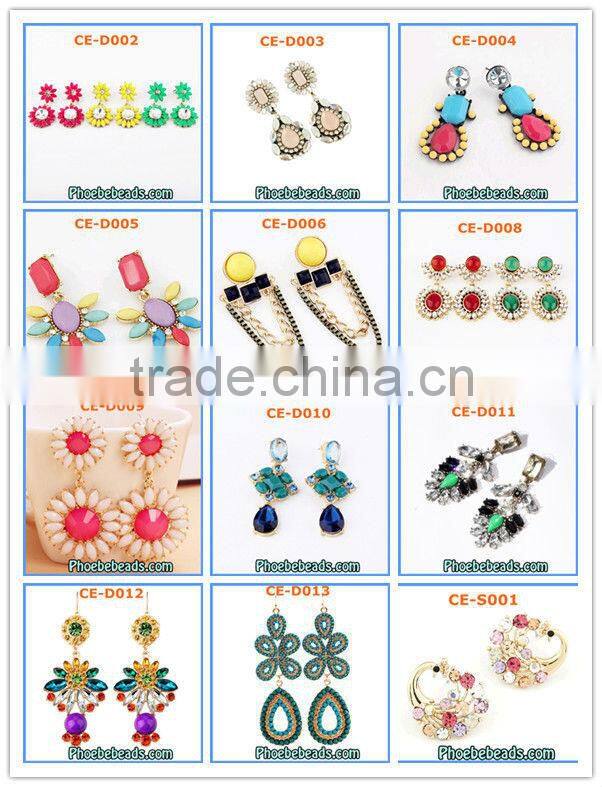 Wholesale Hot Brand Fashion Acrylic Dangle Statement Earrings CE-D006
