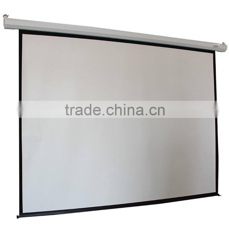 Shenzhen Factory Electric Matte Grey 4:3 84 inch Wall & Ceiling Mounted electric floor projector screen