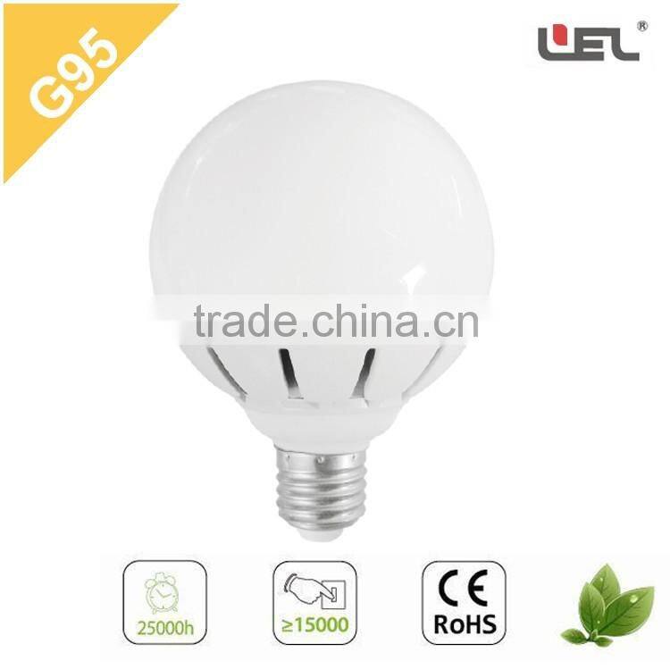 led bulb lamp CE-approved G95 E27 10W ceramic bongs Plastic Housing Globe LED Light Bulb led light bulb speakerhts