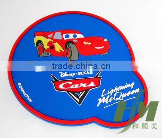 Custom Cheap Lovely Eco-friendly Good Quality PVC Car Cup Coaster