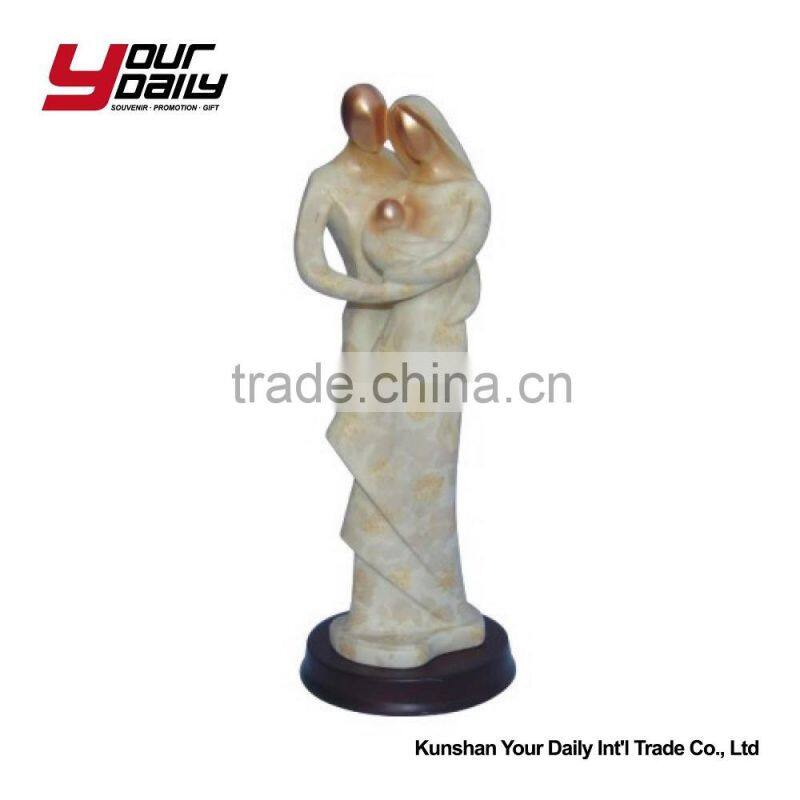 lady clock craft polyresin figurine for gifts