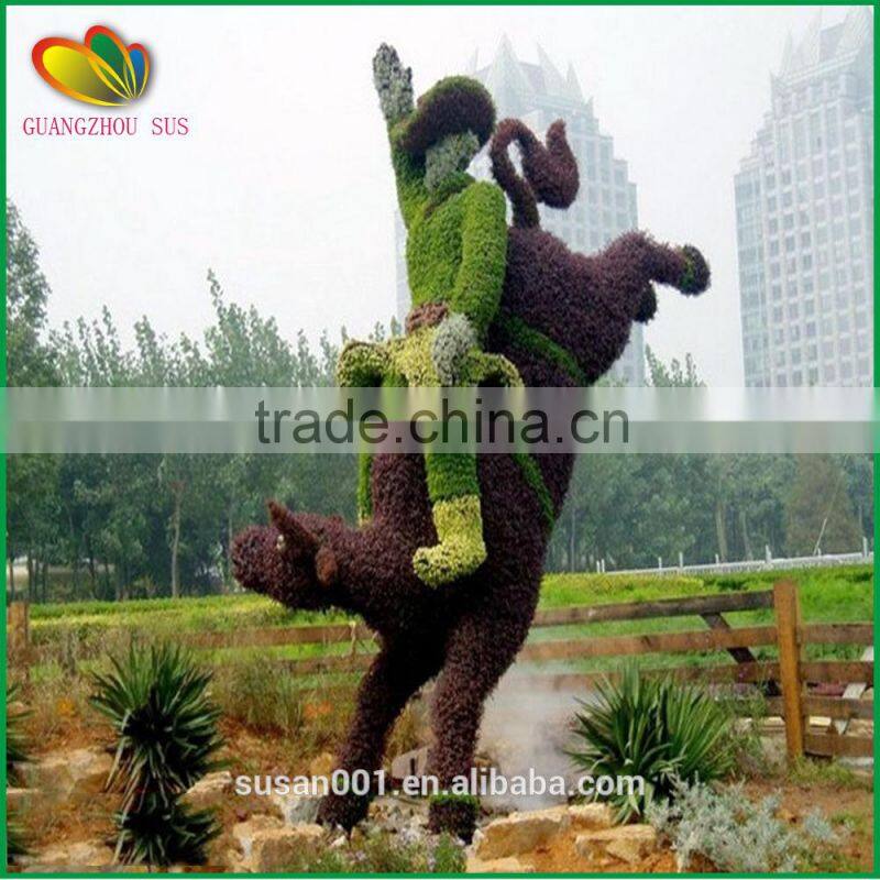 Artificial topiary PE & metal topiary animal customized artificial topiary animal decoration