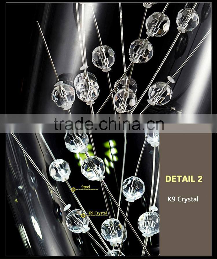 Hot Selling 1/3/4/6/9/12 Heads Glass Pendant Lamp 220V Pendant Hanging LED Lights
