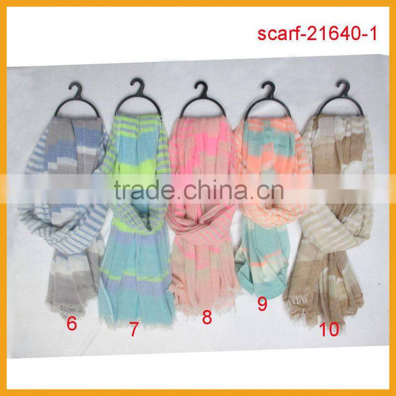 hot sale 100% acrylic stripe scarf