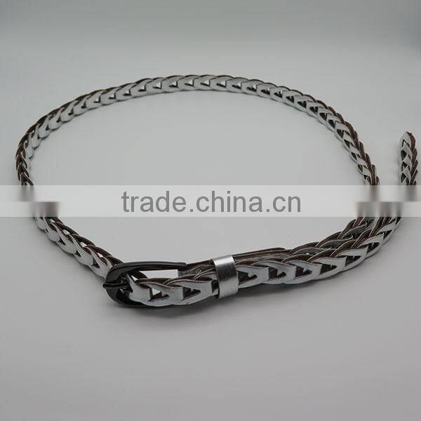 Lady's braided belt for jeans and dress