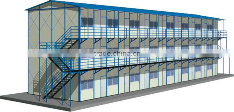 Temporary modular prefabricated 3 story house, site camp