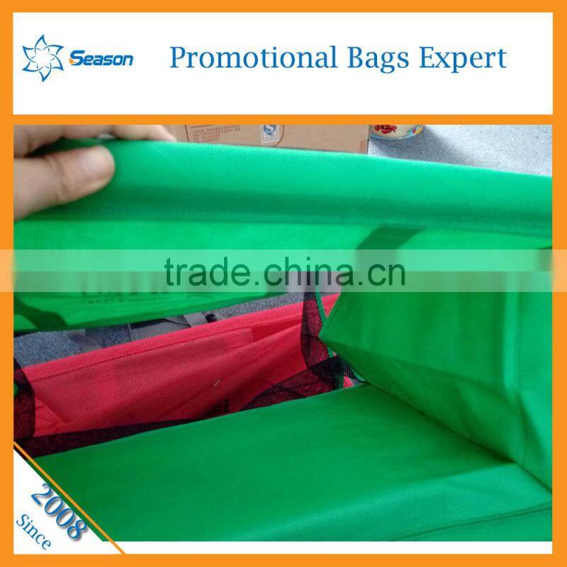 Hot design! Custom logo print supermarket grocery cart non woven bag