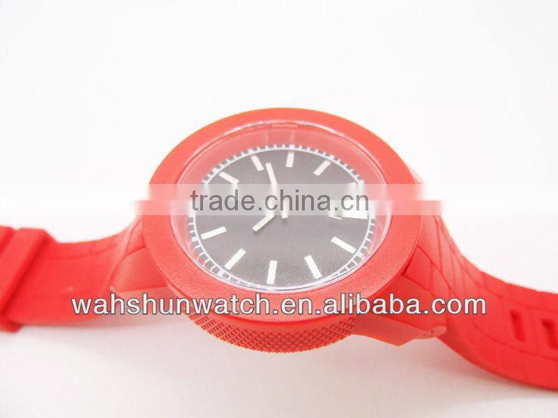factory wholesale fashion quartz branded custom logo red watch with black dial