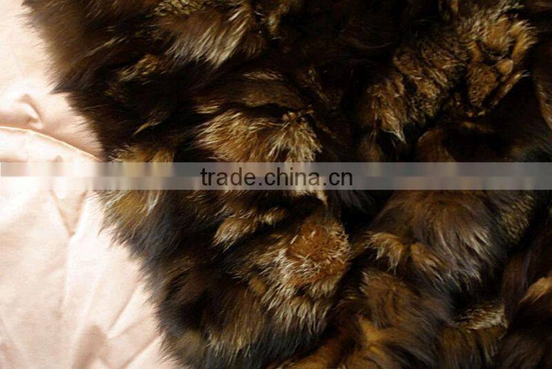 Home Luxury Carpet Lively Raccoon Fur Blanket Custom Real Animal Skin Fur Sheet