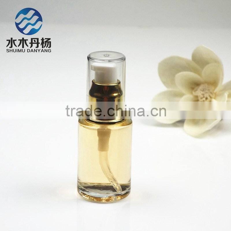 factory supply 50ml luxury cosmetic airless lotion pump glass bottle