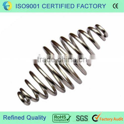 Stainless steel / chrome plated spring to form a cold handle for a hot door