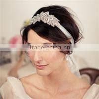 Crystal Rhinestone Applique Trim for Wedding Bridal Dress
