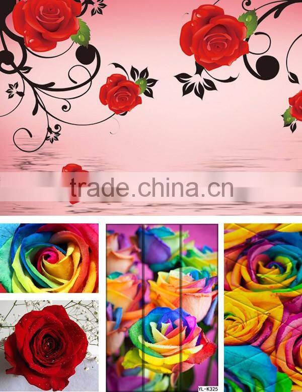 Wholesale Wall Decorative 3D Full Size Flower Wallpaper Rose Mural For Wedding Home Decor