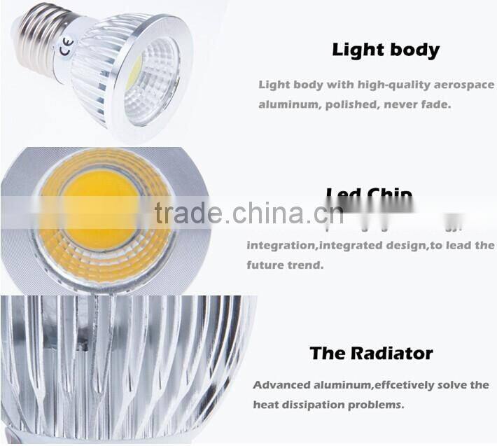 60degree dimmable E14 3w E27 3w led spotlight