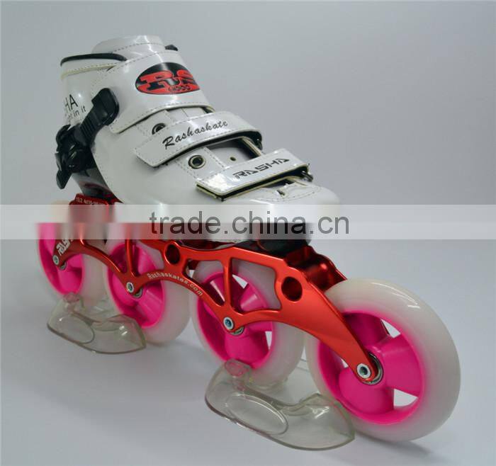 Customer design speed skating shoes Carbon skating boot OEM ODM logo white color G13 skating wheels