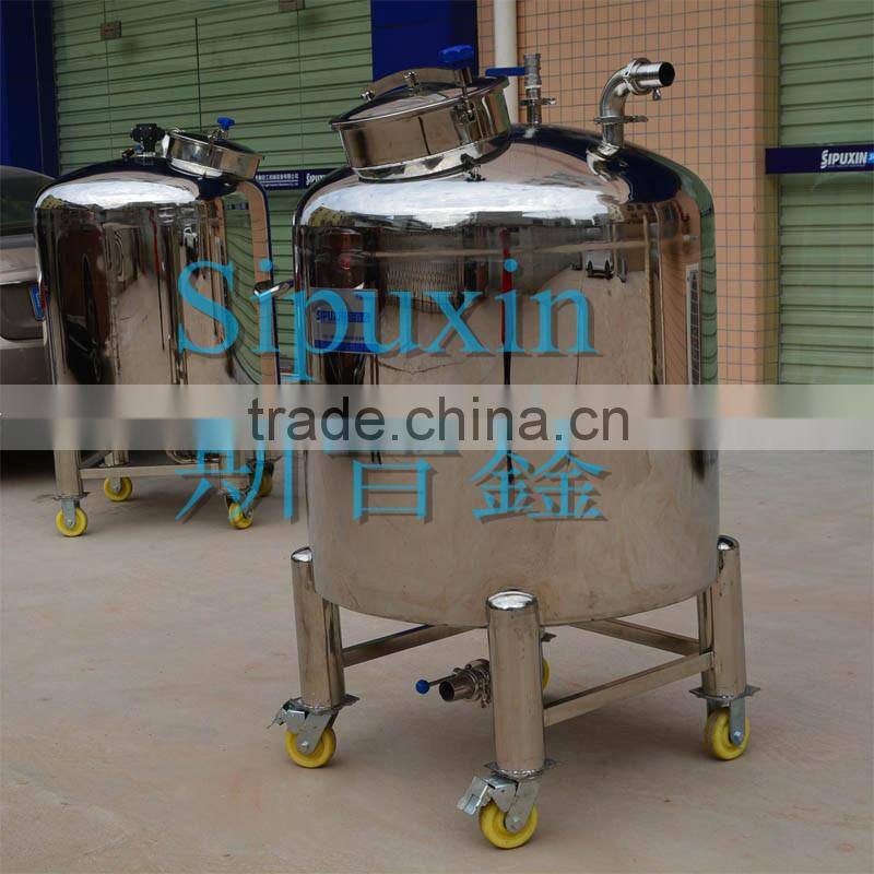 Sipuxin 500L sanitary food storage tank stainless steel water storage tank