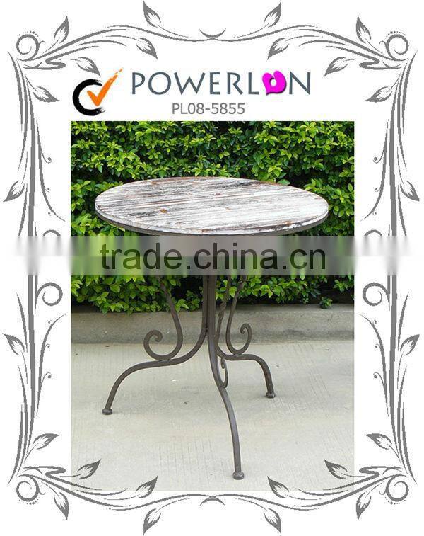 Folding Antique Round Classical Outdoor iron Table base Patio Furniture