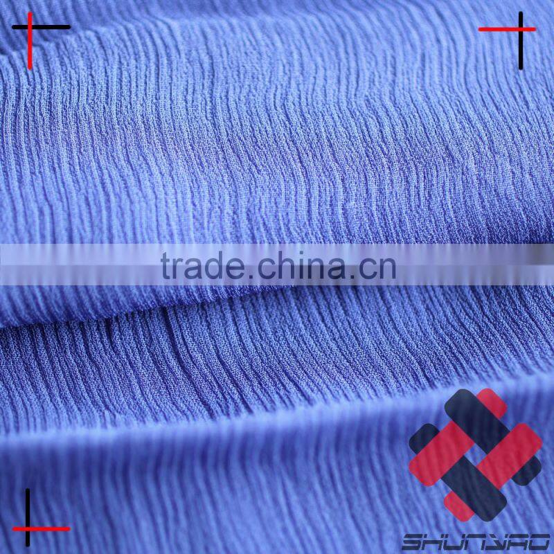 viscose georgette crepe 100%Viscose crinkle chiffon pleated for fashion apprarel
