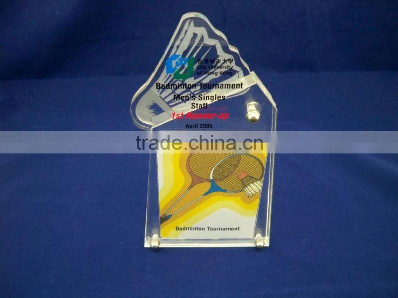 PMMA Badminton Trophy For Wholesale