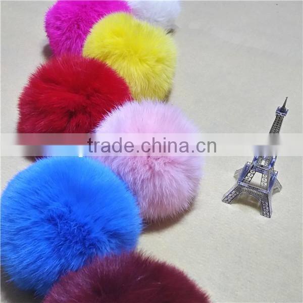 wholesale Rabbit Fur Ball Keychain with low price